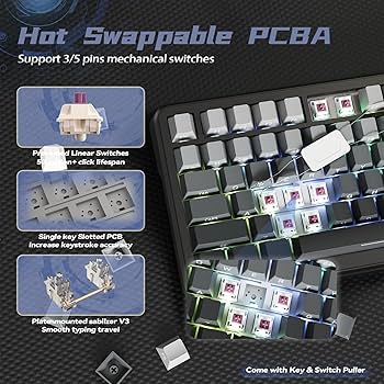 Amazon.com: ATTACK SHARK X85 Pro Wireless Mechanical Gaming